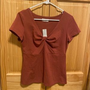 Maurices | Knot Neck Line Top | Rust